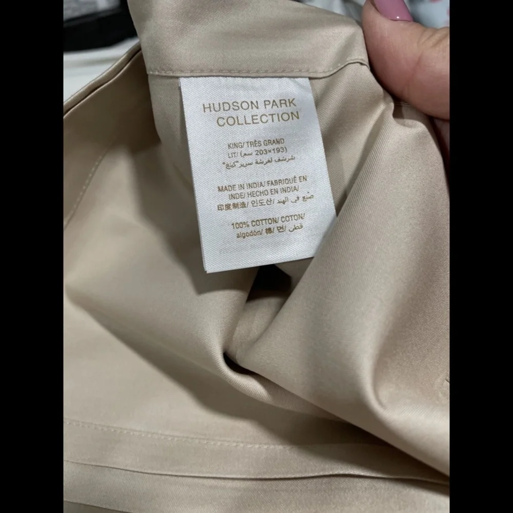 NIB‎ [ King ] 600TC Cotton Flat Sheet for Hudson Park in Plumice